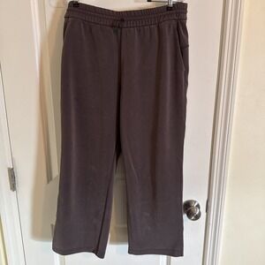 Lululemon Softstreme High-Rise Wide-Leg Cropped Pant Brown Sz 10 Athleisure